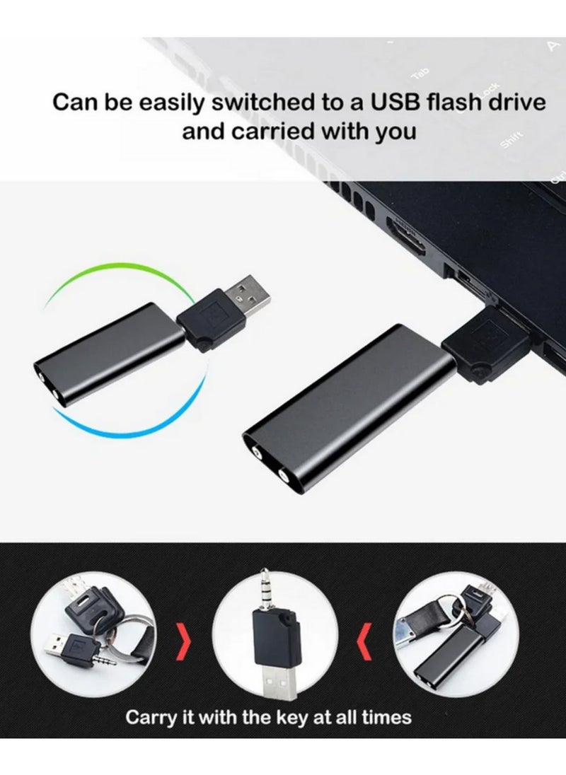 Q25 Mini Digital Voice Recorder Small Voice Activated Recorder with Back Clip Noise Reduction Clear Recording 8GB Memory for Meeting Lecture Interview