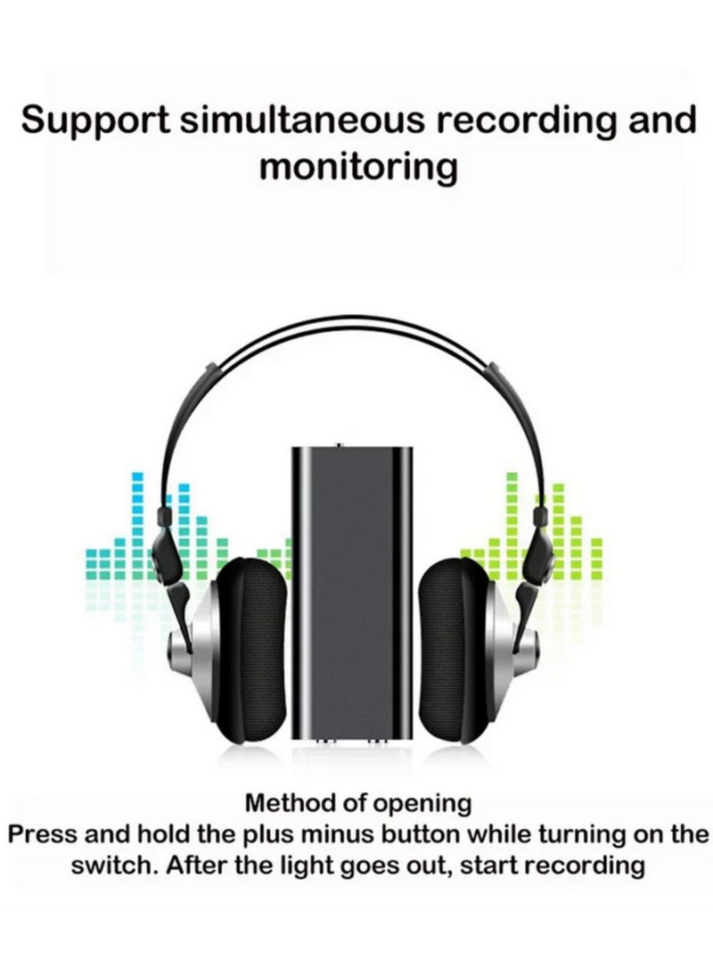 Q25 Mini Digital Voice Recorder Small Voice Activated Recorder with Back Clip Noise Reduction Clear Recording 8GB Memory for Meeting Lecture Interview