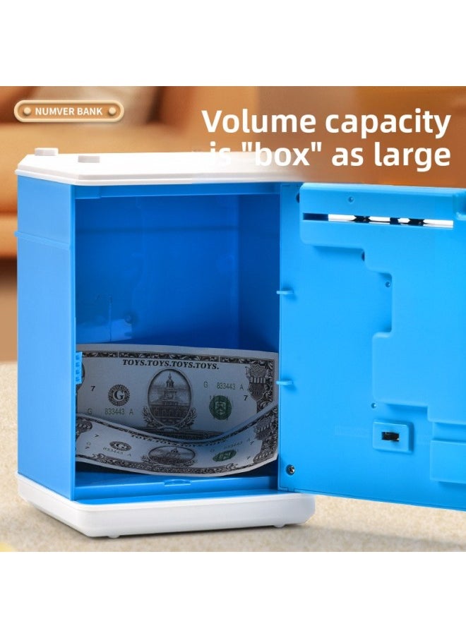null - Simulation ATM Cash Machine Mini Password Safe Deposit Box Piggy Bank Automatic Roll Money Piggy Bank Children's Toys-Color:881506[pink Silver] Piggy Bank [minimum Bid Of 48 Pieces] - Image 1