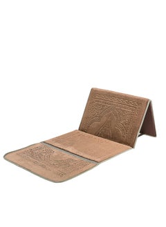 Padded prayer rug with velvet face and soft 2-in-1 foldable backrest 110cm x 55cm
