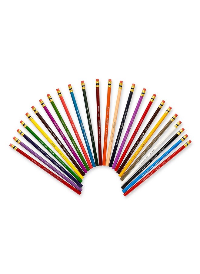 بريزما كالر أقلام تلوين قابلة للمسح من Prismacolor Col-Erase، للتلوين للبالغين، عبوة من 24 قطعة  - Image 2