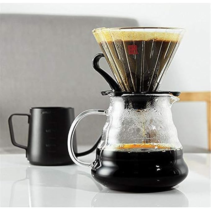 شواي 100 قطعة من فلتر القهوة الورقي V60 غير المبيض القابل للاستخدام مرة واحدة، فلتر قهوة مخروطي محمول مناسب من 2 إلى 4 أشخاص - Image 2