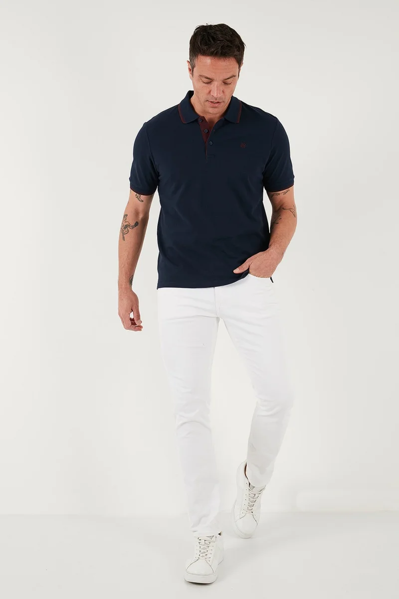 Buratti Cotton Buttoned Slim Fit Polo Neck T Shirt Men's Polo Neck T Shirt 5902118