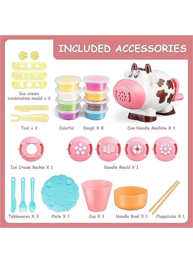 MIXDE Tool Set for Toddlers, 28Pcs Kitchen Noodle Playset and Ice Cream Maker Machine Playdough Kit for Toddlers,3 4 6 8 Years Old Boys and Girls Dough Birthday Holiday Gift for Kids - Image 3