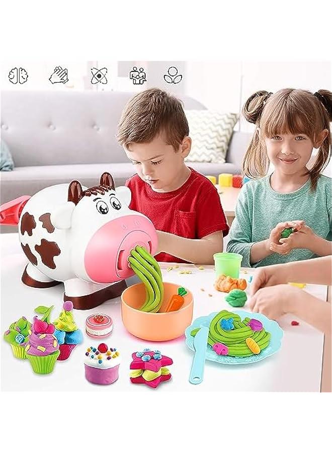 MIXDE Tool Set for Toddlers, 28Pcs Kitchen Noodle Playset and Ice Cream Maker Machine Playdough Kit for Toddlers,3 4 6 8 Years Old Boys and Girls Dough Birthday Holiday Gift for Kids - Image 5