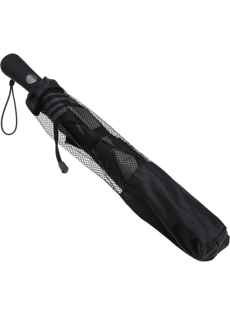 Totes - totes Blue Line GolfSize Vented Canopy Compact Umbrella BlackGray One Size - Image 1