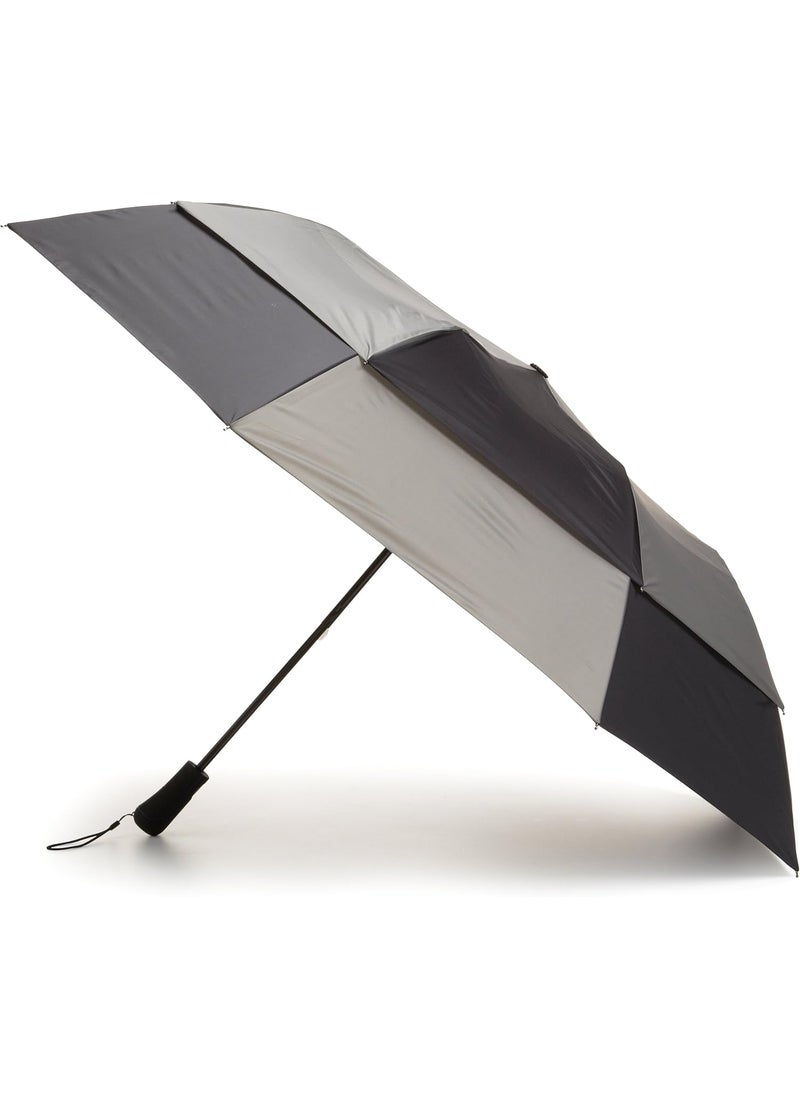 Totes - totes Blue Line GolfSize Vented Canopy Compact Umbrella BlackGray One Size - Image 1