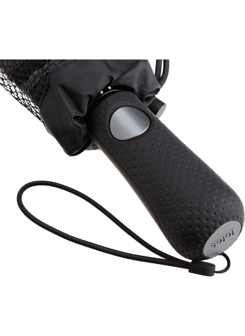 Totes - totes Blue Line GolfSize Vented Canopy Compact Umbrella BlackGray One Size - Image 1