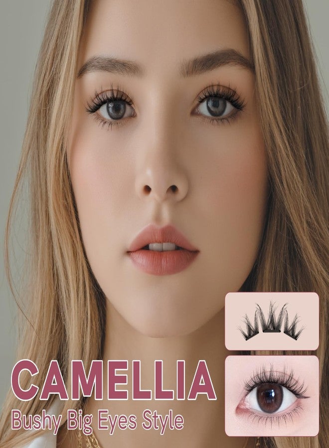 MLEN DIARY Self Adhesive Lash Clusters DIY Eyelash Extensions C Curl Natural 42Pcs Pre-Glued Cluster Lashes 10.5-13.5MM No Glue Individual Lashes Self Application at Home(Camellia) - Image 4