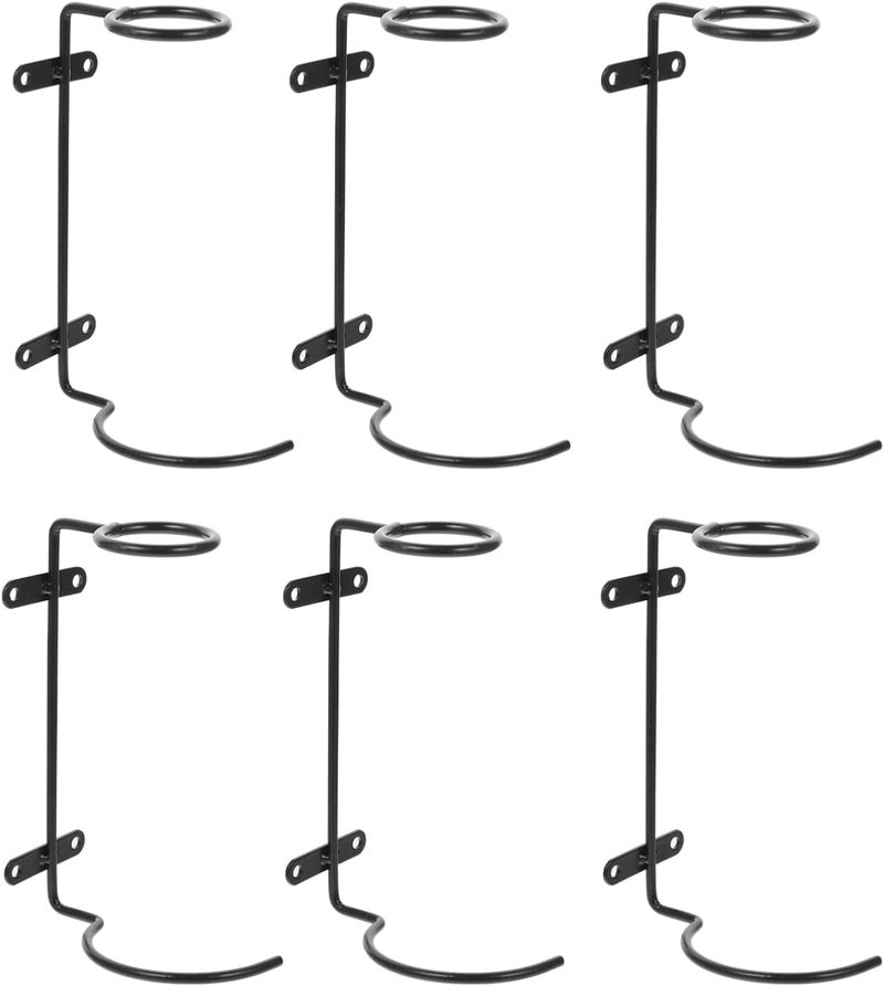 klarako 6pcs Wine Rack Wine Storage Holder Wine Bottle Holder red Wine Display Holder Metal Wine Wall Racks Liquor Bottle Display Shelf Wine Bottles Storage Rack Metal Wall Iron Hanging - Image 1