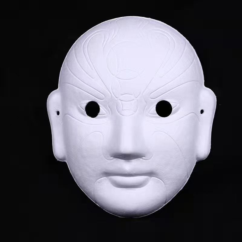 Beijing Opera Face Indentation Line-free Pulp Mask Blank DIY Hand-painted Kindergarten Handmade Children's Painting - Image 5