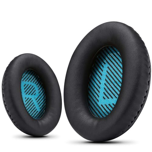 Krone Kalpasmos Professional Replacement Bose Headphone Covers, Bose Replacement Headphone Pads for QuietComfort 35 ii/QC35/QC25/QC2/QC15/Ae2/Ae2i/Ae2w/SoundTrue & SoundLink, by Krone Kalpasmos – Blue - Image 1