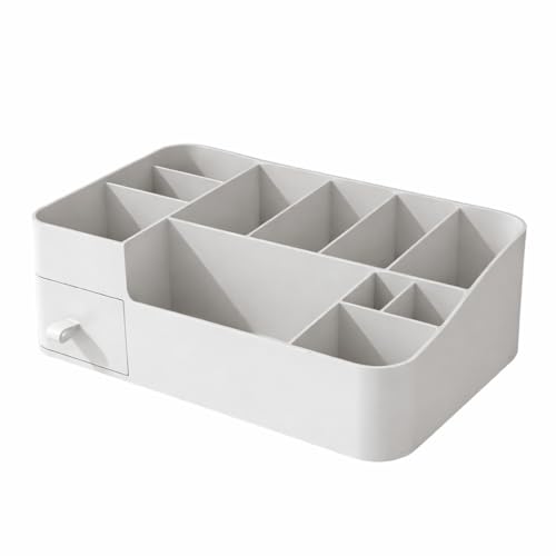 Wolpin 1 Pc Makeup Organiser Cosmetic Makeup Lipstick Storage Box (26 x 17 x 8 CM) | with Drawer Plastic Case Holder Skin Care Products for Dressing Table - Image 1