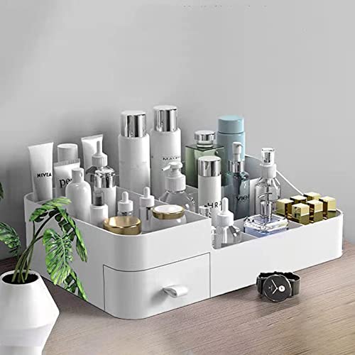 Wolpin 1 Pc Makeup Organiser Cosmetic Makeup Lipstick Storage Box (26 x 17 x 8 CM) | with Drawer Plastic Case Holder Skin Care Products for Dressing Table - Image 4