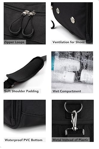 Fitgriff® Gym Bag for Men & Women with Shoe & Wet Compartment - Duffle Bag for Travel, Sports, Fitness & Workout (Full Black, 23 x 12 x 12″ (Medium)) - Image 4