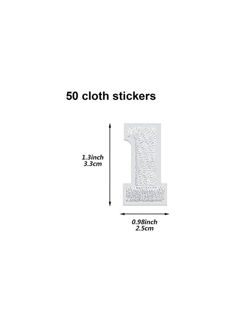 GGOOT Numbers Patches 50pcs Iron on 0-9 Number Repair Patch Embroidered Applique Patches for Hat Backpack Shirts - Image 5