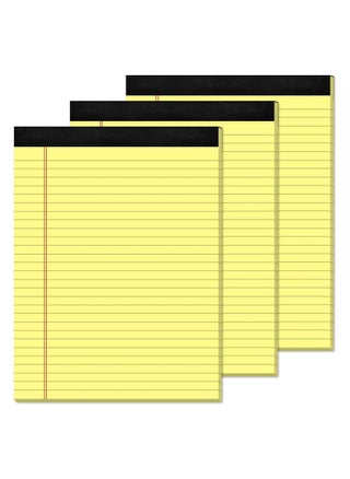 3PCS Yellow Legal Pads, 8.5 x 11 Writing Pads, Yellow Note Pads, 8.5 x 11 Perforated Wide Ruled Lined Notepads Pads, Yellow Pads 50 Sheets Per Notebook, Legal Notepads for Unknown Binding - pzsku/Z7B9C91AD599D035BBFECZ/45/_/1705895262/7c7a3cb6-d99a-463c-a519-38321ee73d06