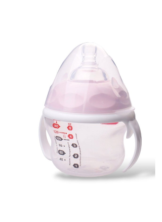 Japlo Nane Natural Feeding Bottle , for natural feeling like the sensation of breastfeeding , with Anti-colic nipple & Lukewarm water mixer 160 ml (seprate handes)  - Image 3