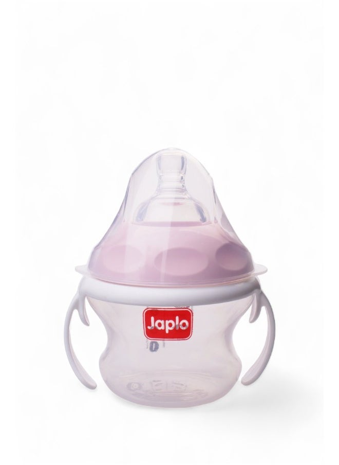 Japlo Nane Natural Feeding Bottle , for natural feeling like the sensation of breastfeeding , with Anti-colic nipple & Lukewarm water mixer 160 ml (seprate handes)  - Image 2