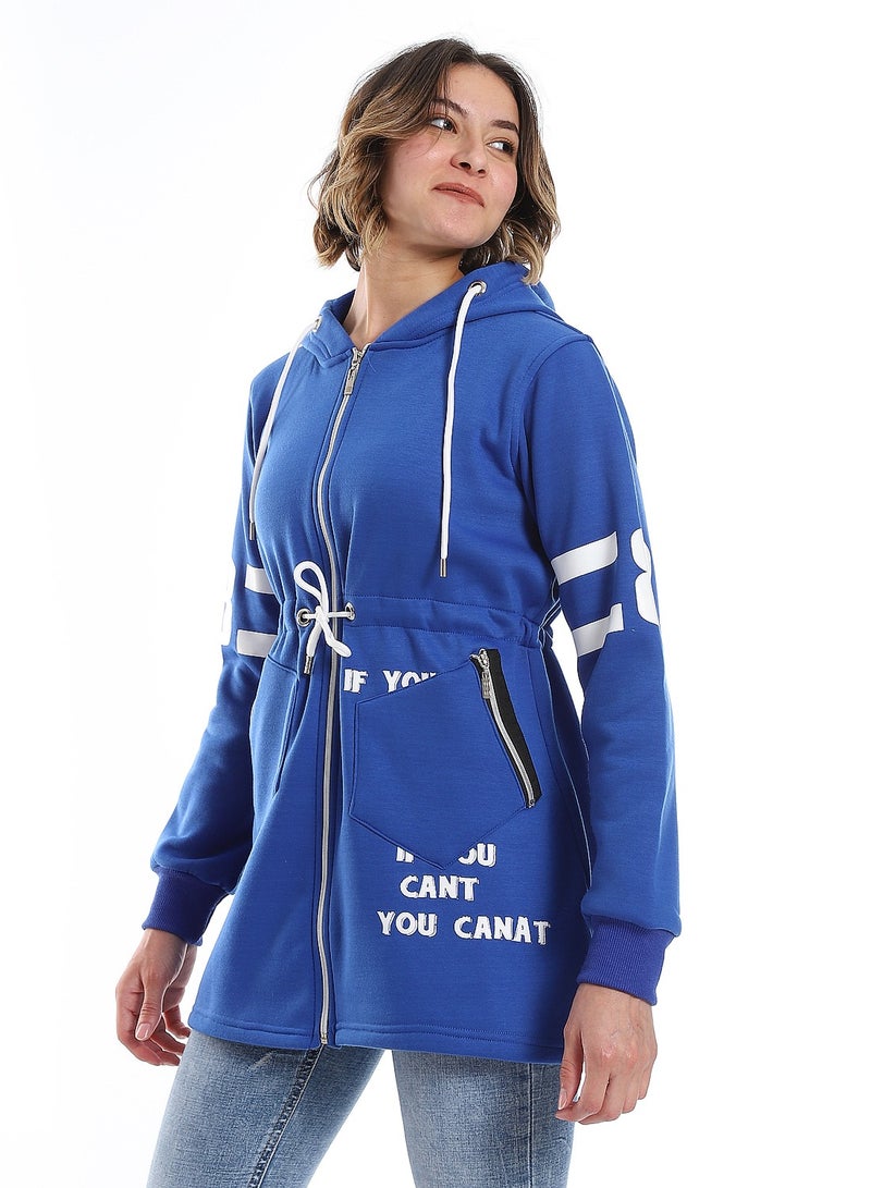 سيزار سويت شيرت حريمي مزودبغطاء للرأس وطباعات من الأمام - Image 5