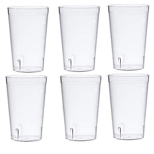 NJ Restaurant Tumbler Beverage Cup, Stackable Cups, Break-Resistant Commercial Polycarbonate Glasses, Unbreakable Glass Pebbled Texture: 300 ml - Set of 6 Pcs - Image 4