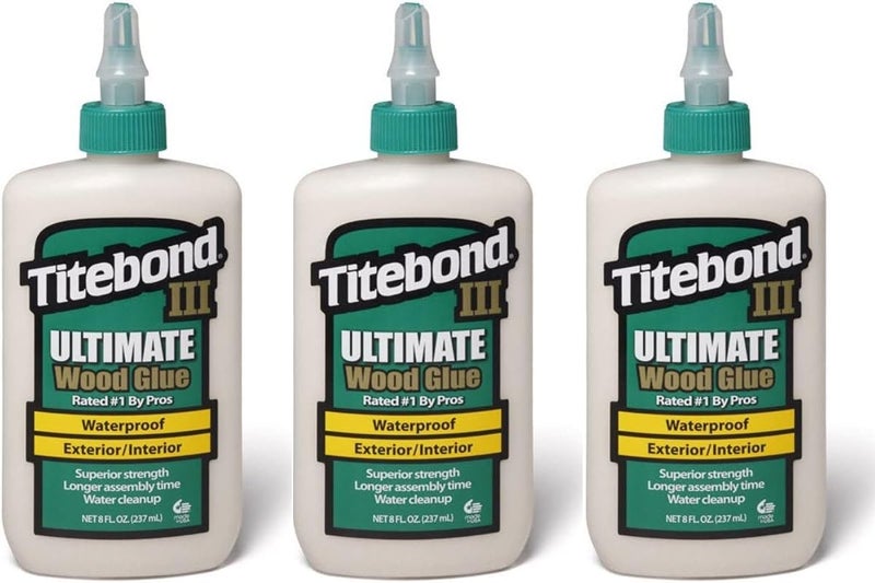 Titebond Franklin Titebond III Ultimate Wood Glue Bundle 8 Oz Bottle Brown Liquid  1413 3 Pack