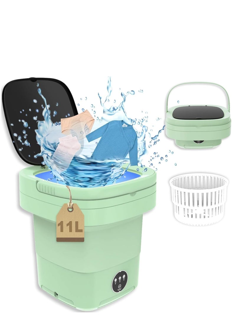 MIXDE Portable washing machine,Mini Washer,11L upgraded large capacity foldable Washer,Deep cleaning of underwear,baby clothes and other small clothes,Suitable for apartment,dormitories,hotel  - Image 1