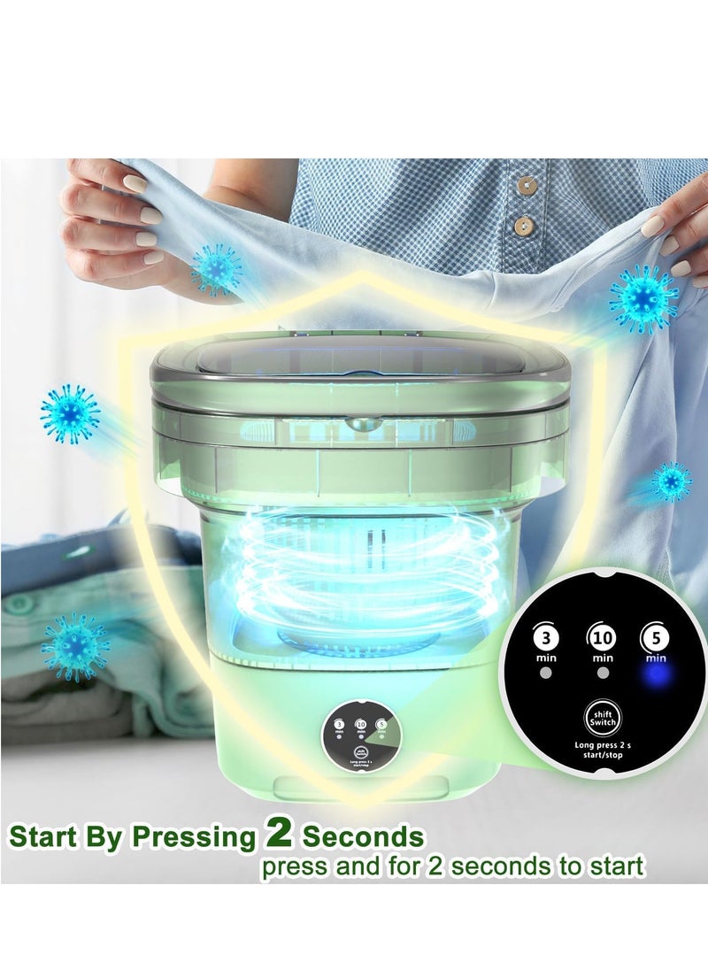 MIXDE Portable washing machine,Mini Washer,11L upgraded large capacity foldable Washer,Deep cleaning of underwear,baby clothes and other small clothes,Suitable for apartment,dormitories,hotel  - Image 3