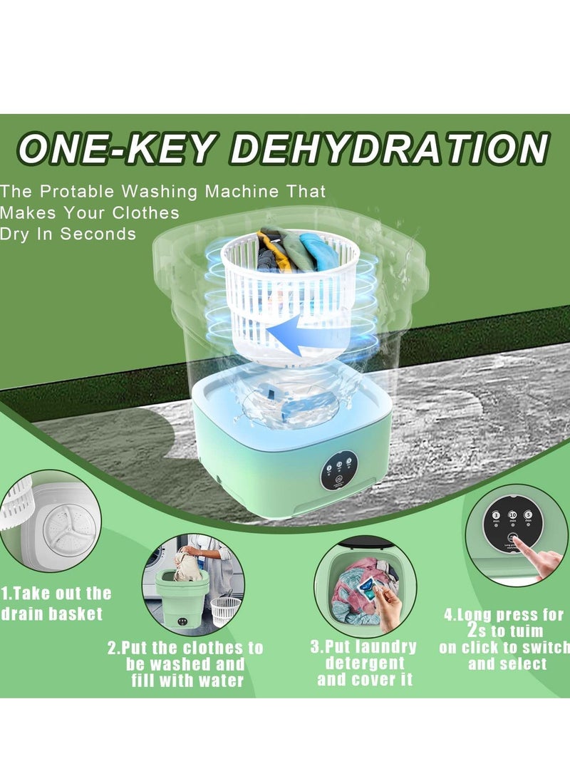 MIXDE - Portable washing machine,Mini Washer,11L upgraded large capacity foldable Washer,Deep cleaning of underwear,baby clothes and other small clothes,Suitable for apartment,dormitories,hotel - Image 1
