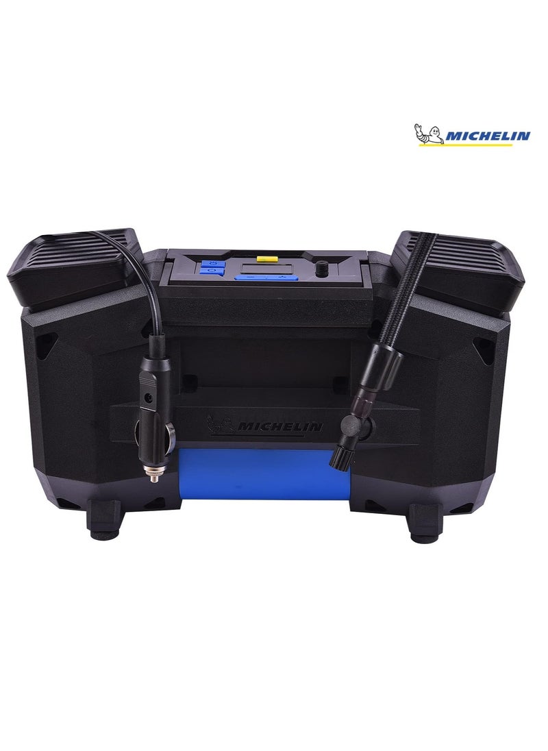 Michelin - MICHELIN 12314 PROGRAMMABLE SUPERFAST 4×4/SUV Digital TYRE INFLATOR with Pre-Set, Bleed Valve, 3 Piece adaptors and LED Light - Image 1