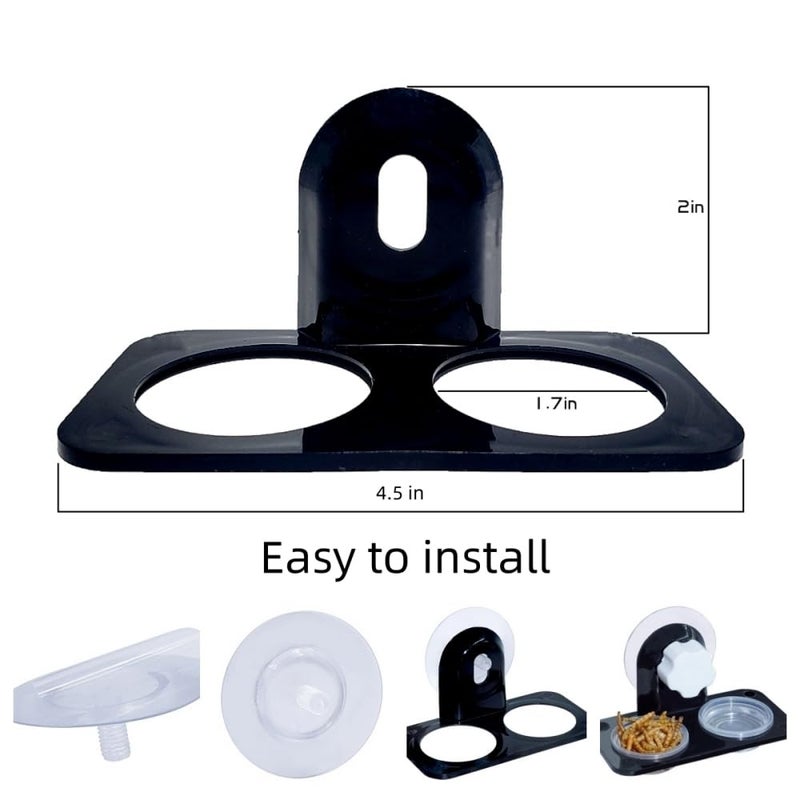 MRTIOO Crested Gecko Feeding Ledge [Non-Suction Cup], with 30 pcs 0.5oz Food Cups, Reptile Food Bowls and Water Dish for Lizard Or Other Small Pet Amphibian Feeder Ledge Accessories Supplies - Image 5