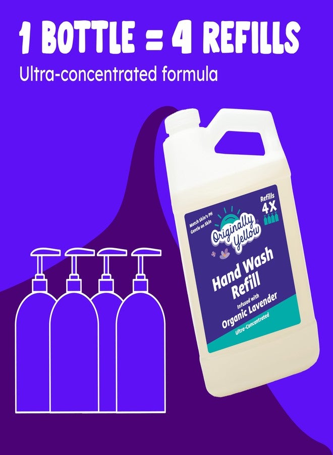 Originally Yellow Plant-Derived Hand Soap Infused with Organic Lavender | Gentle Hand Soap | Soap (64 Fl Oz (1 Pack), Lavender) - Image 4