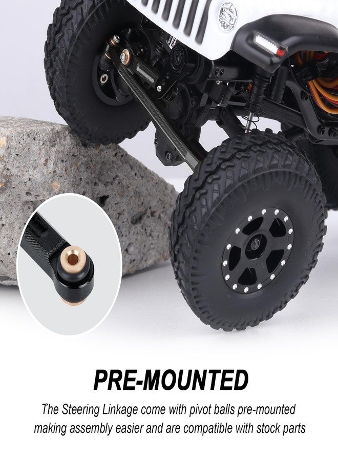 Hobbypark Aluminum Steering Rod Tie Links High-Tightening Linkage for Axial SCX24 Gladiator Bronco C10 JLU Deadbolt B17 1/24 RC Crawler (Black) - Image 4