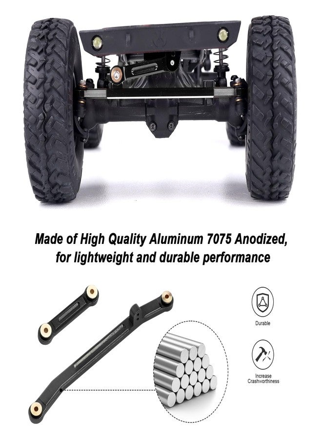 Hobbypark Aluminum Steering Rod Tie Links High-Tightening Linkage for Axial SCX24 Gladiator Bronco C10 JLU Deadbolt B17 1/24 RC Crawler (Black) - Image 3