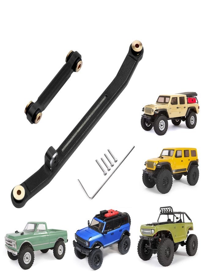 Hobbypark Aluminum Steering Rod Tie Links High-Tightening Linkage for Axial SCX24 Gladiator Bronco C10 JLU Deadbolt B17 1/24 RC Crawler (Black) - Image 1