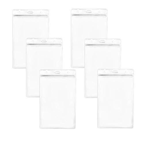 LGEGE YEJI 12Pcs (6x4" Extra Large) Clear Transparent Extra Large Badge Holders Heavy Duty ID Card Badge Holder for ID Card Name Tag Passport ID, Cash, Plane Ticket Credit Card Receipts - Image 5