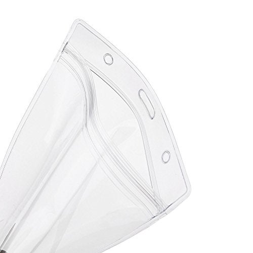 LGEGE YEJI 12Pcs (6x4" Extra Large) Clear Transparent Extra Large Badge Holders Heavy Duty ID Card Badge Holder for ID Card Name Tag Passport ID, Cash, Plane Ticket Credit Card Receipts - Image 2