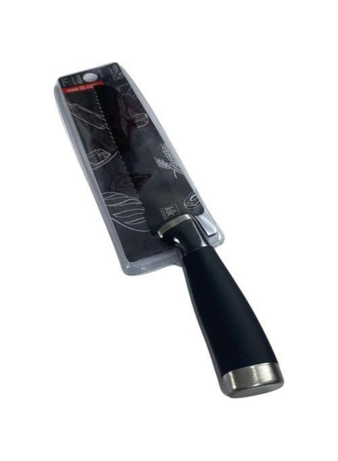 kik Stainless steel knife in a serrated granite finish - Image 2