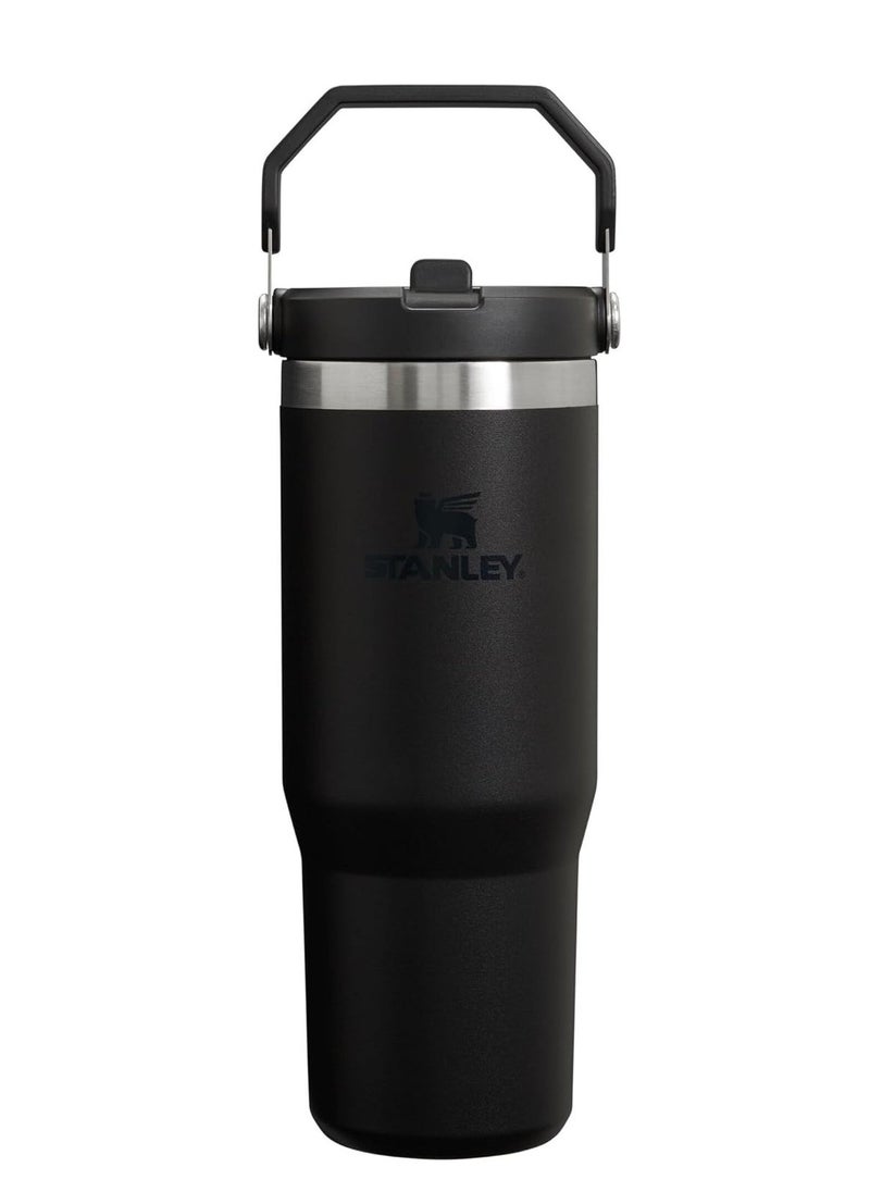 Stanley - STANLEY IceFlow Stainless Steel Tumbler with Straw - Vacuum Insulated Water Bottle for Home, Office or Car - Reusable Cup with Leak-Resistant Flip Straw, Keeps Drinks Cold for 12 Hours or Iced for 2 Days, 30 oz Black - Image 1