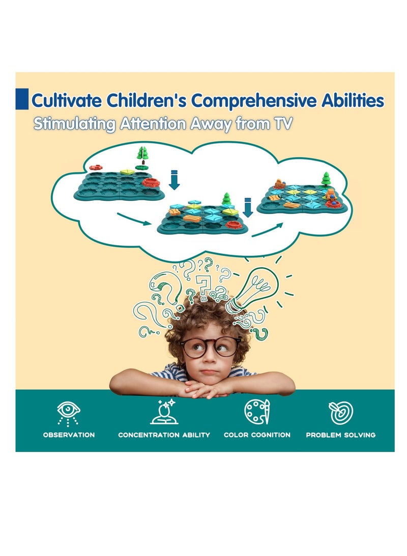 SOLARAE Logic Road Builder Games, Kids Toys STEM Board Games, Brain Teasers Puzzles for 3 - 7 Year Old Boys Girls, Educational Montessori Birthday Gifts for Ages 4-8, Preschool Classroom Learning - Image 4