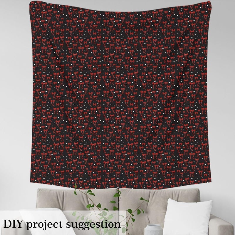 Global versatile design jejeloiu Black Red Bow Fabric by The Yard Bowknot Upholstery Fabric Cute Love Heart Soft Flannel Indoor Decor for DIY Sewing Craft Projects Dreamy Princess Style 10 Yards Discount for all Adjustable build Meet daily life needs Fine craftsmanship Long lasting universal build Wide daily application High in-demand commodity Affordable for all customers Multi stock guarantee supply Shop & home all-space compatible Huge price cut Assorted trendy color picks Daily deal Long term heavy use compatible Advanced compact design Practical design alternatives Simple multi-feature universal build Stable domestic stock All need matching options Ship within Saudi Arabia Slow wear optimized quality Market need oriented construction Scratch resistant Globally selected raw material - Image 3