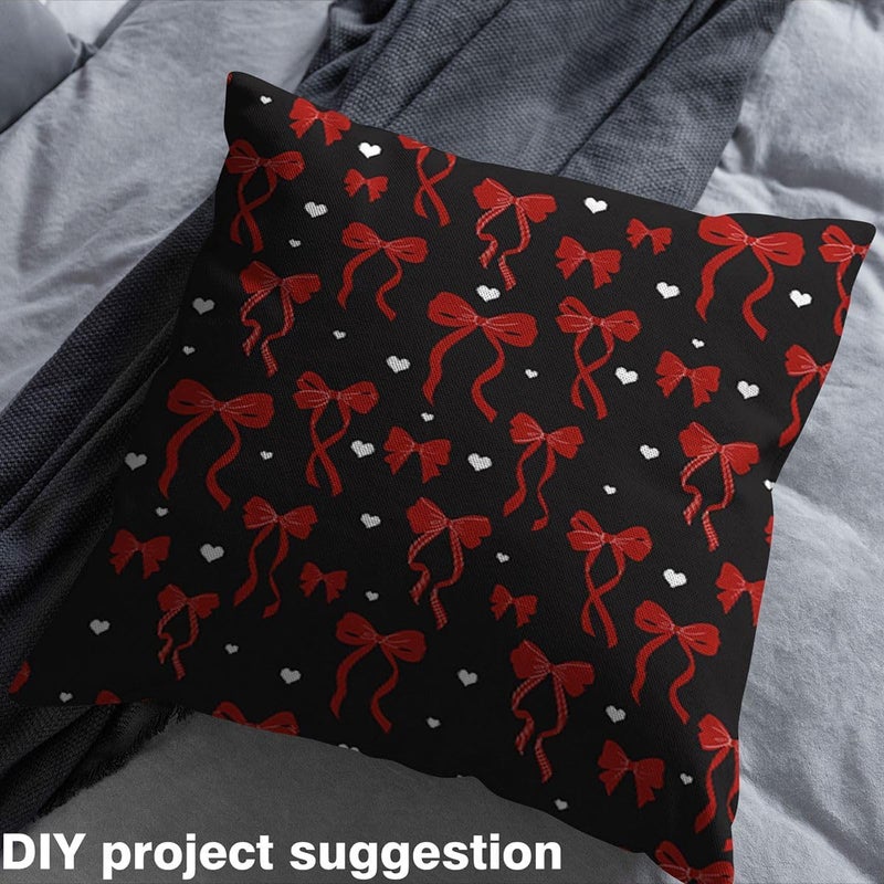 Global versatile design jejeloiu Black Red Bow Fabric by The Yard Bowknot Upholstery Fabric Cute Love Heart Soft Flannel Indoor Decor for DIY Sewing Craft Projects Dreamy Princess Style 10 Yards Discount for all Adjustable build Meet daily life needs Fine craftsmanship Long lasting universal build Wide daily application High in-demand commodity Affordable for all customers Multi stock guarantee supply Shop & home all-space compatible Huge price cut Assorted trendy color picks Daily deal Long term heavy use compatible Advanced compact design Practical design alternatives Simple multi-feature universal build Stable domestic stock All need matching options Ship within Saudi Arabia Slow wear optimized quality Market need oriented construction Scratch resistant Globally selected raw material - Image 4