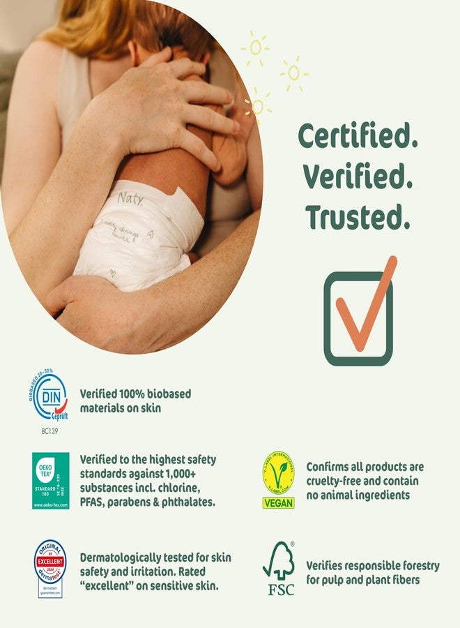 ECO by Naty Naty BioEmbrace Baby Newborn Diapers Size 1 (4-11 lbs) | 100% Biobased on Skin | Plant-Based Softness | Dermatologically Tested, Super Absorbent | 25 Count - Image 5
