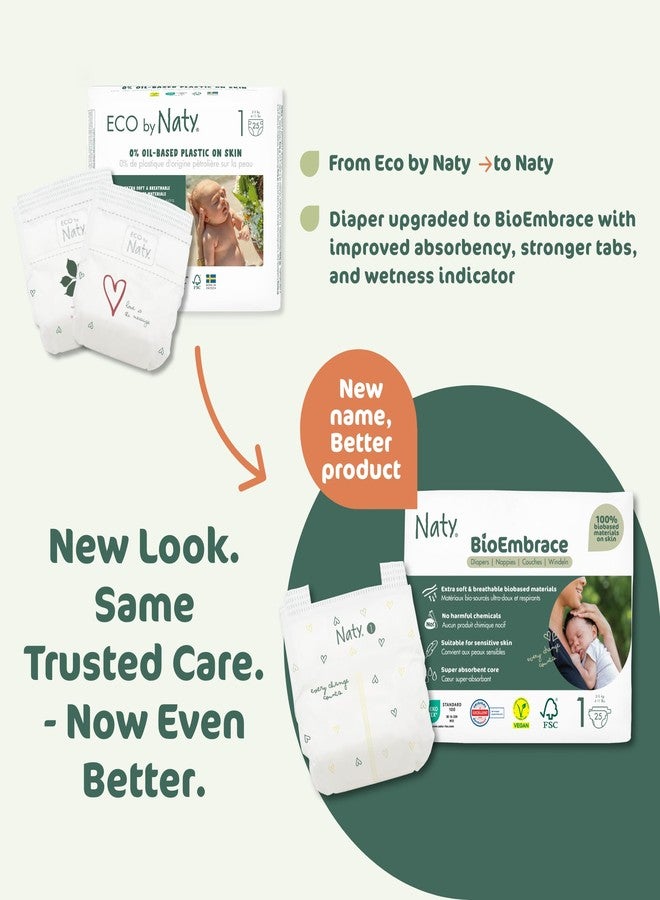 ECO by Naty Naty BioEmbrace Baby Newborn Diapers Size 1 (4-11 lbs) | 100% Biobased on Skin | Plant-Based Softness | Dermatologically Tested, Super Absorbent | 25 Count - Image 4