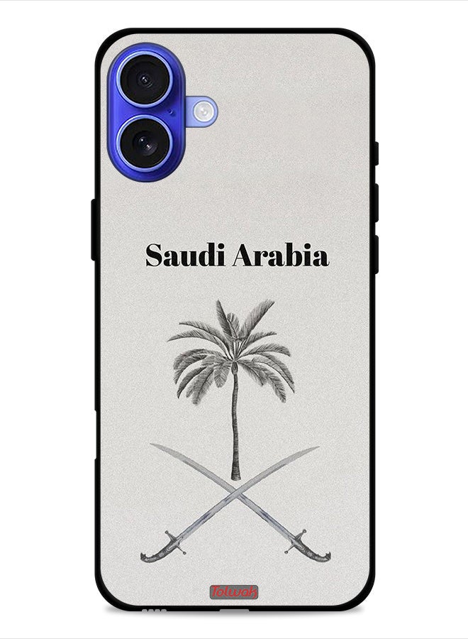 Tolwak Apple iPhone 16 Plus Protective Case Cover Kingdom Of Saudi Arabia Sign Art - Image 1