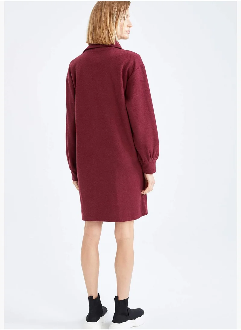DeFacto Long Sleeve Zippered Mini Dress