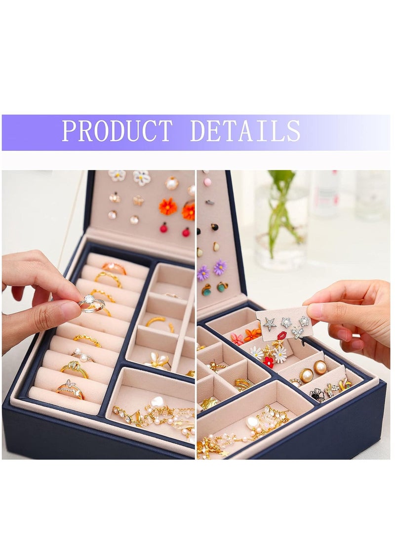 Arabest Jewelry Box, Earring Clip Organizer with PU Leather, Large Jewelry Storage for Ladies Girlfriend, Ring, Necklace  - Image 5
