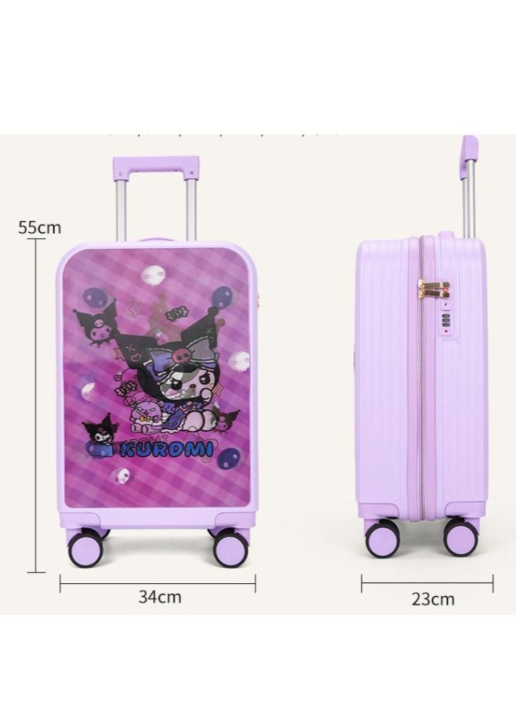 Golden Kids Luggage, 20 Inch Kids Lightweight 3D Trolley Bag, Suitcase with Cartoon Pattern, Travel Gift for Boys and Girls (Green) - Image 2