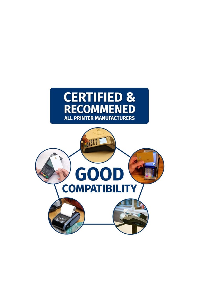 Terabyte (50 لفة) ورق حراري للإيصالات 80 × 50 3 1/8 بوصة 80' يناسب جميع طابعات سجلات النقد، وأجهزة نقاط البيع، وأجهزة بطاقات الائتمان، ستار ميكرونيكس SCP700، TSP100 خالي من BPA - BuyRegisterRolls - Image 3