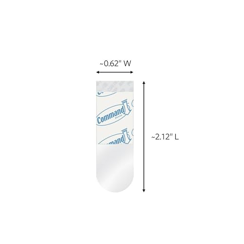 Command Small Clear Refill Strips, 16-Small Strips, Re-Hang Indoor Clear Hooks 1 Pack - Image 2